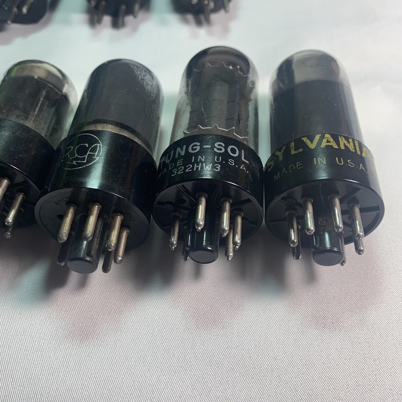 Vintage Radio Audio Amplifier Vacuum Tubes Lot x9 RCA Sylvania Tung Sol Cossor