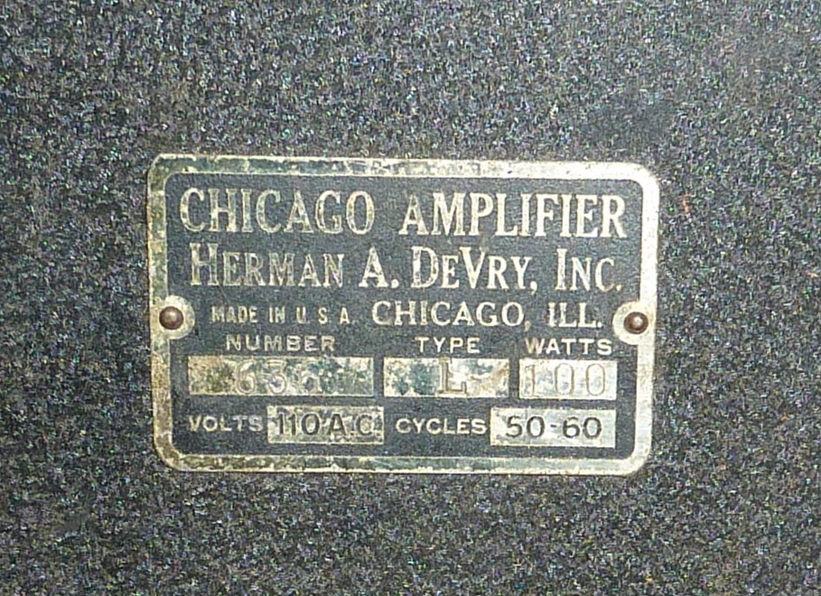 1930’s DeVry Type L Mono Tube Amplifier w/Speaker