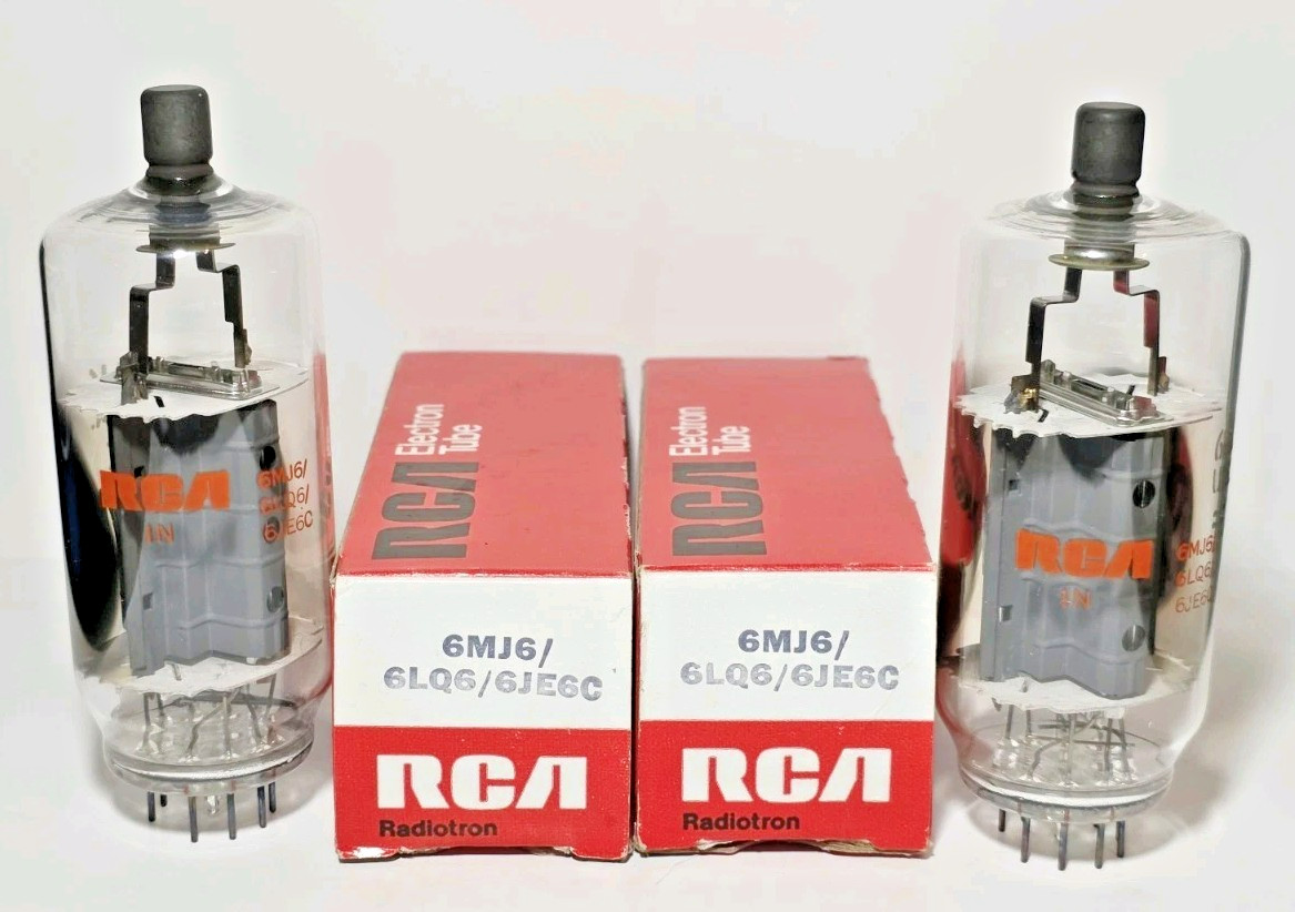 Date Matched Pair RCA 6MJ6 / 6LQ6 / 6JE6C Vacuum Tube Tested NOS On TV -7