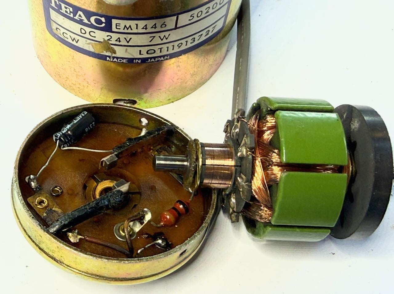 TEAC EM1446 Capstan Motor X-10 X-2000M TASCAM 22-2 32 34 38 LOW WEAR SERVICED