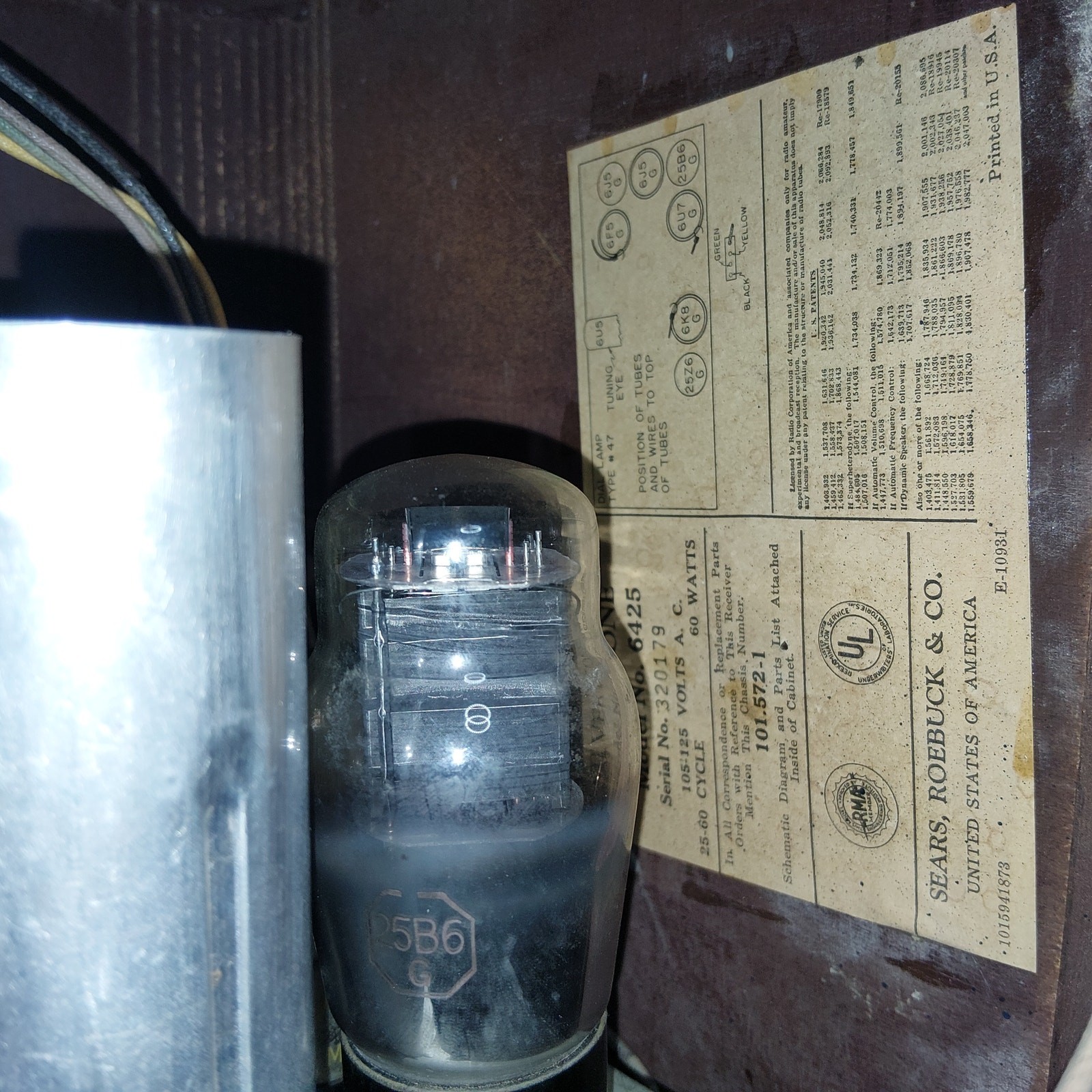 Sears Silvertone 57D 6425 RadioNet Wood Pre-war Era 1939-40 – Colonial RARE