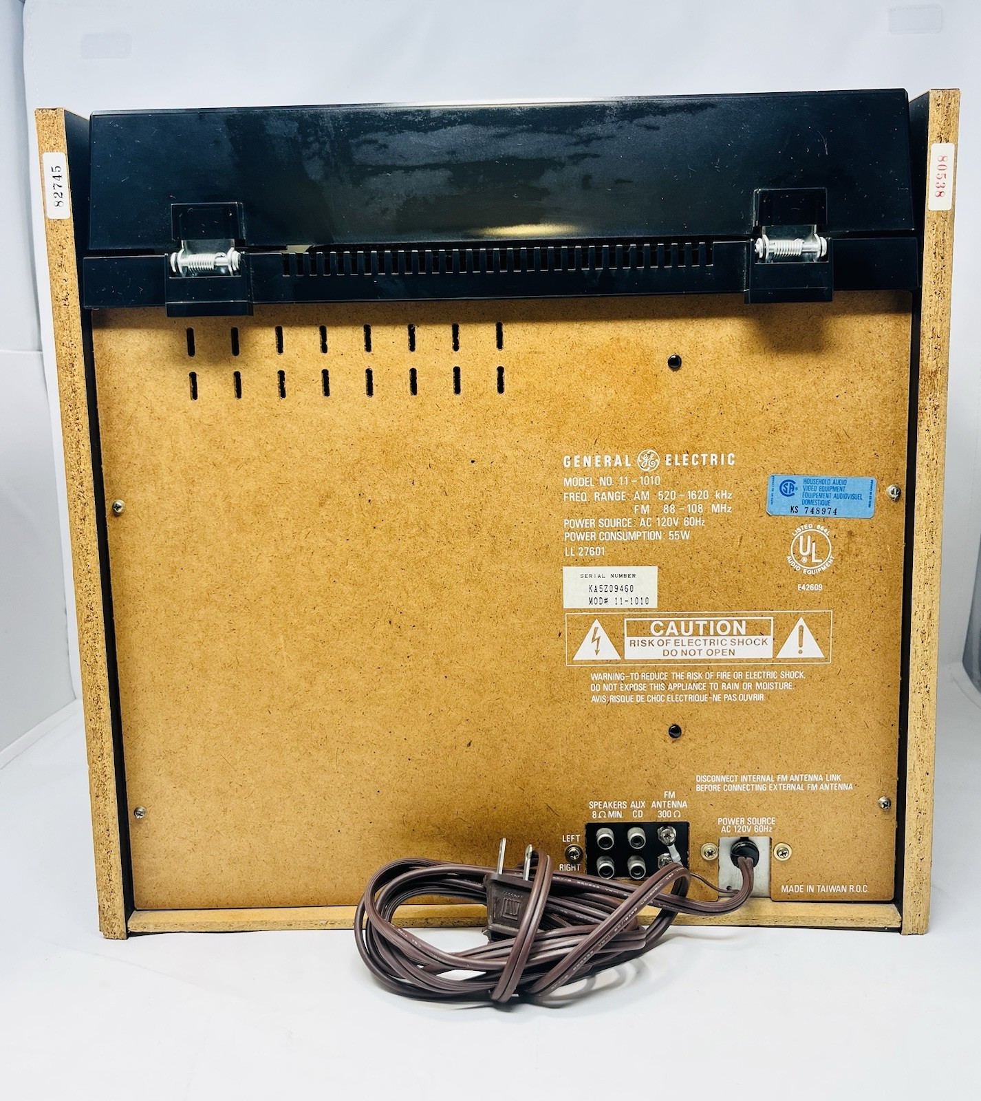 GE Compact Stereo System #11-1000 AM/FM Stereo 2 Cassette Phono Equalizer