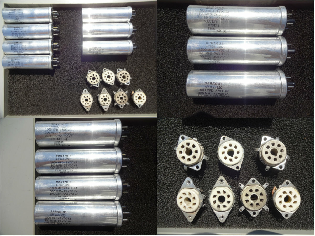 7pcs Sprague Electrolytic Capacitors 1000mf-3 Vdc, 300mf-75 Vdc, 150mf- 350Vdc