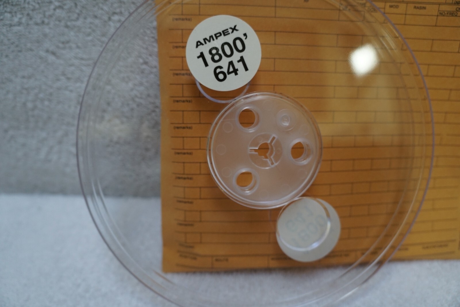 AMPEX 641 PLASTIC 7″ INCH REEL & ENVELOPE for 4-track 3.75 ips 7.5 ips NOS