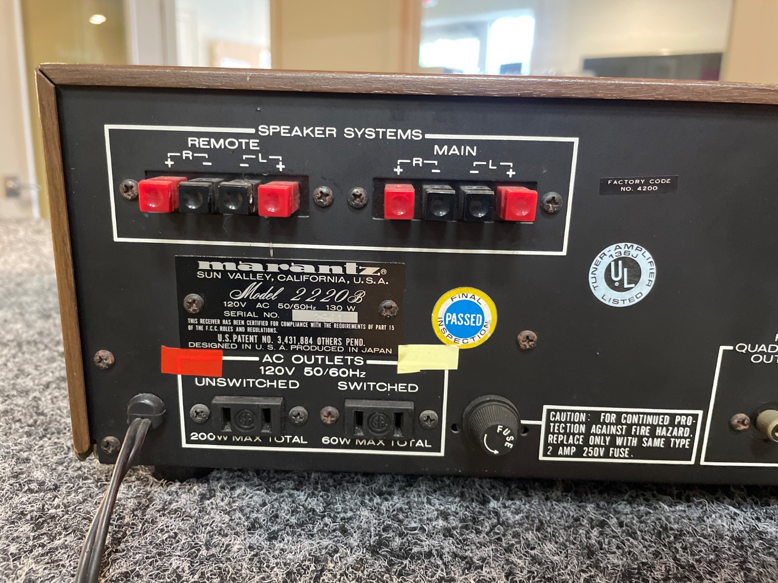 Marantz Model 2220B Receiver, Pro Restored