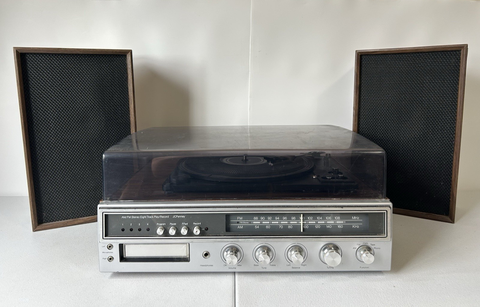 Vintage JCPenney AM/FM Stereo 8 Track Record Player Recorder Model 683-1741