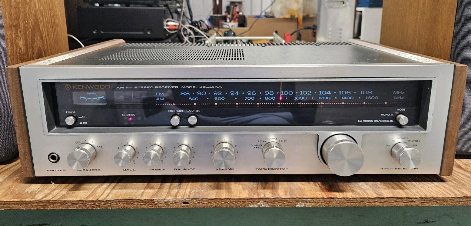 Kenwood KR-4600 Receiver – Tested Working Well- Sounding Great.