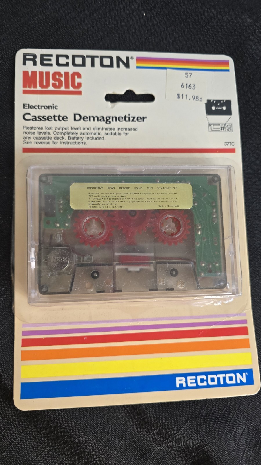Vintage Recoton Music Electronic Cassette Demagnetizer