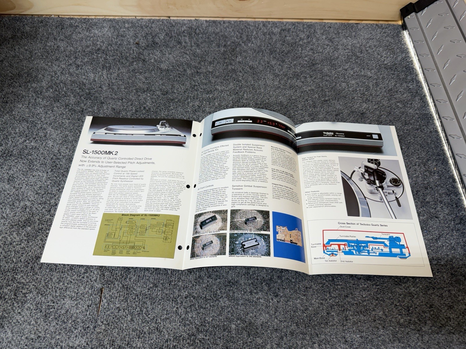 ⭐️ Original Technics SL-1500mk2 Stereo Turntable Dealer Sales Brochure NICE! ⭐️