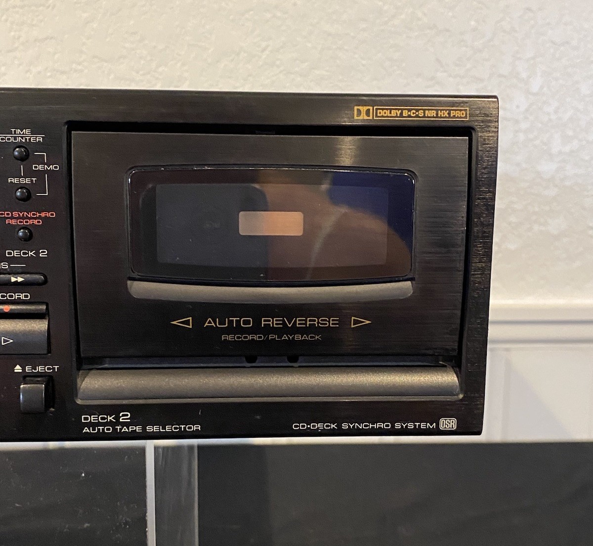 Optimus SCT-57 Dual Cassette Deck Radio Shack Dolby HX Pro Tested Working 1995