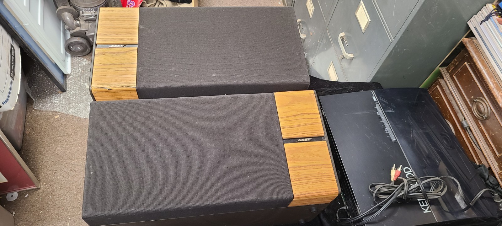 Pair of Vintage Bose 6.2 Stereo Everywhere Speaker System Speakers Wood Grain