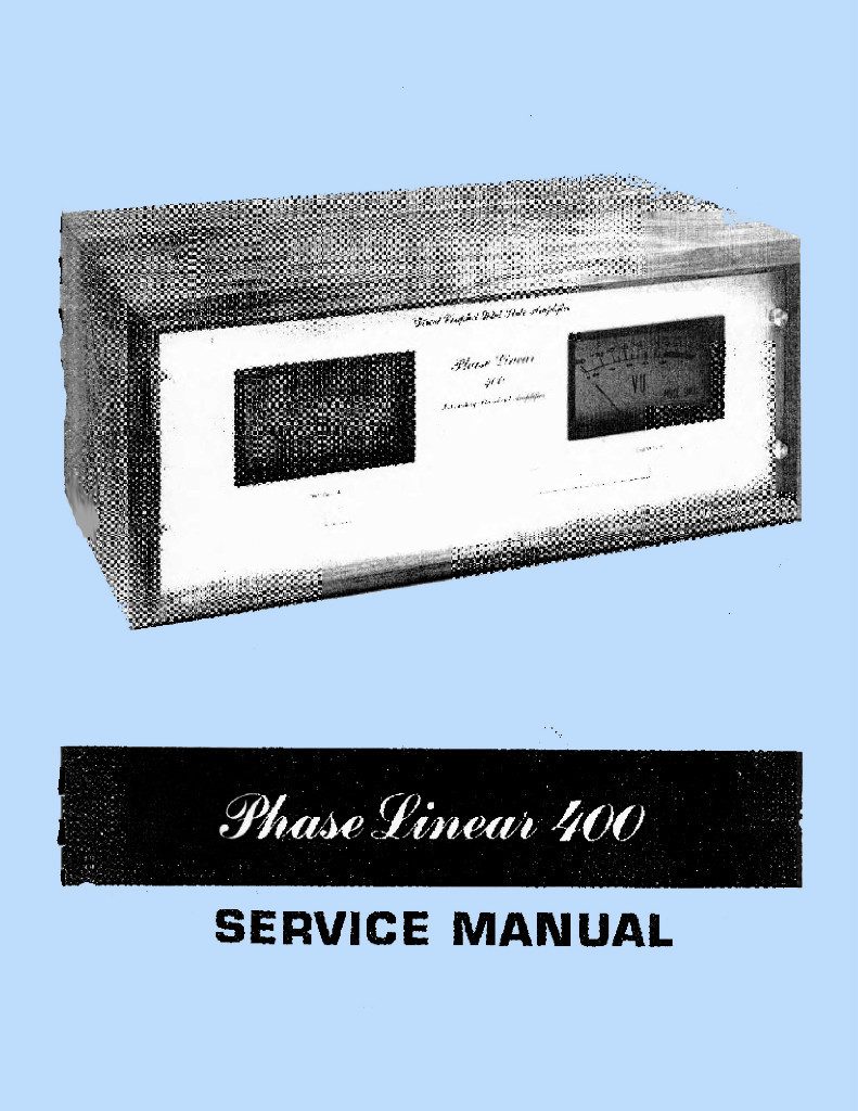 SERVICE MANUAL SET FOR PHASE LINEAR PL-400 PLUS DRS-400 VIA USB FLASH DRIVE