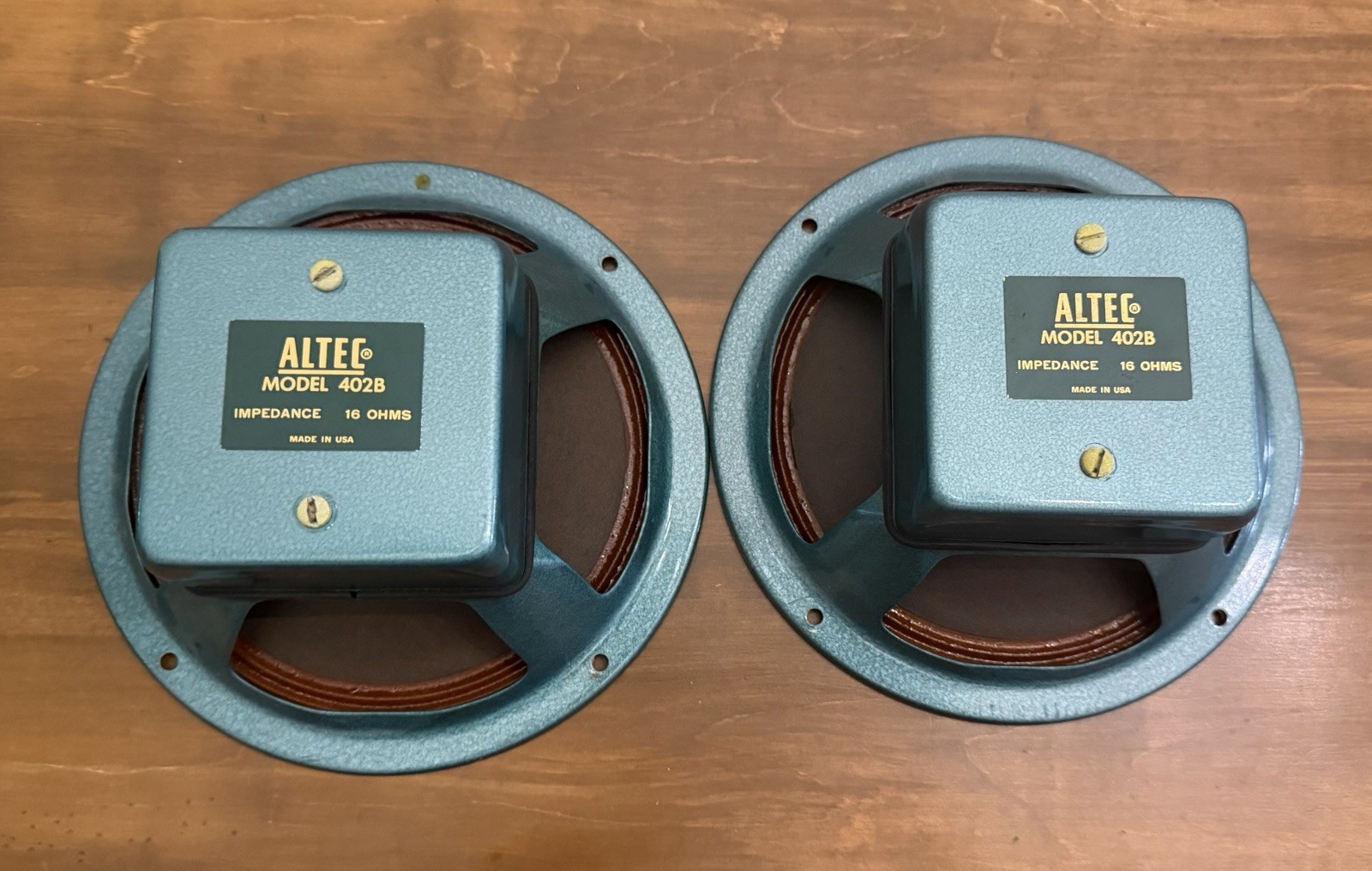 Vintage Altec 402B 8″ Speaker Pair 16 ohms