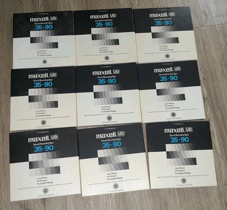 MAXELL UD 35-90 REEL TO REEL SOUND RECORDING TAPE (LOT OF 14) USED