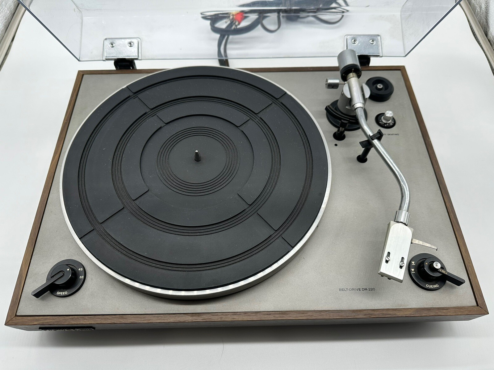 Vintage 70’s Audiophile PROJECT ONE DR-220 Turntable Tested Stanton E600 Stylus