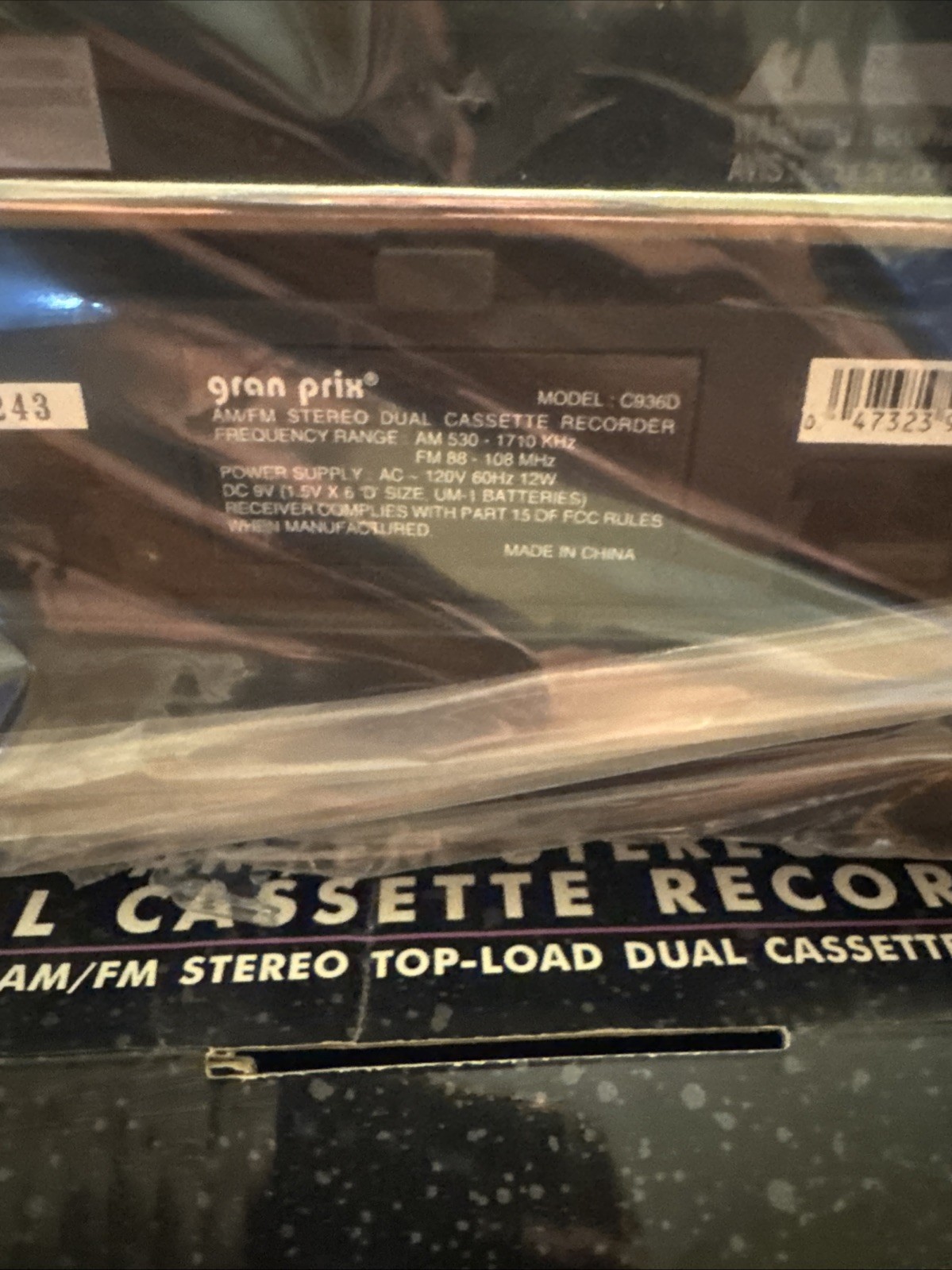 GPX Model C936D Am/Fm Stereo Radio Double Cassette Recorder New In Original Box