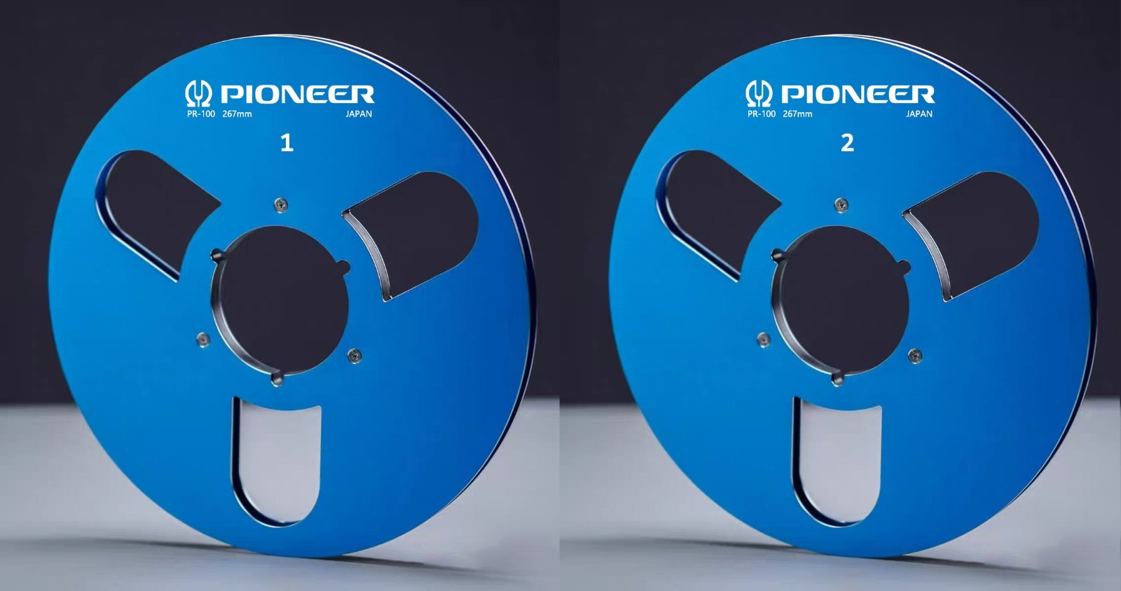 One Pair 10.5” silver Pioneer Tape reel High Quality Aluminum Take Up Reel