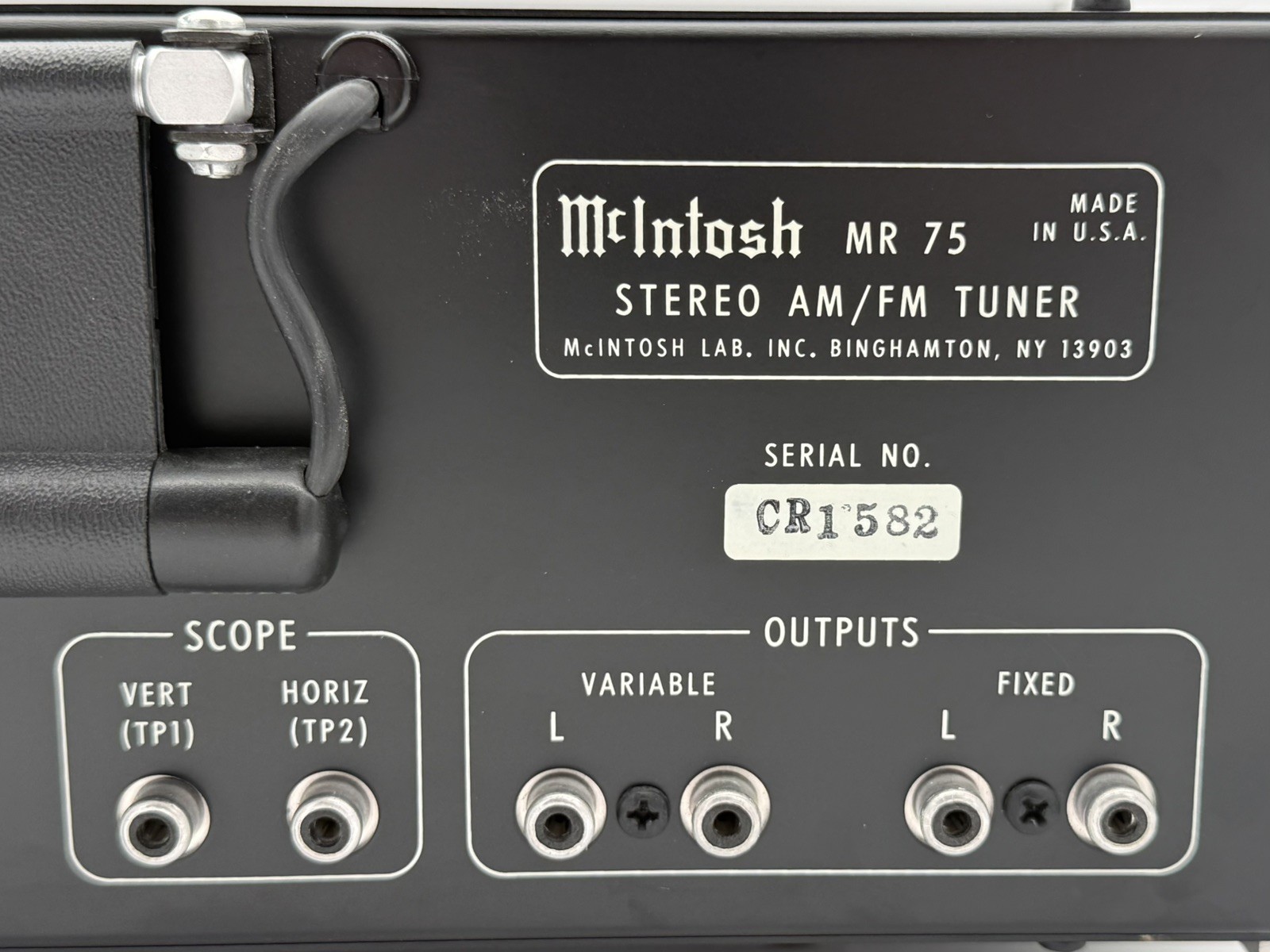 McIntosh MR75 Vintage AM/FM Stereo Analog Tuner – Tested Working – Made in USA