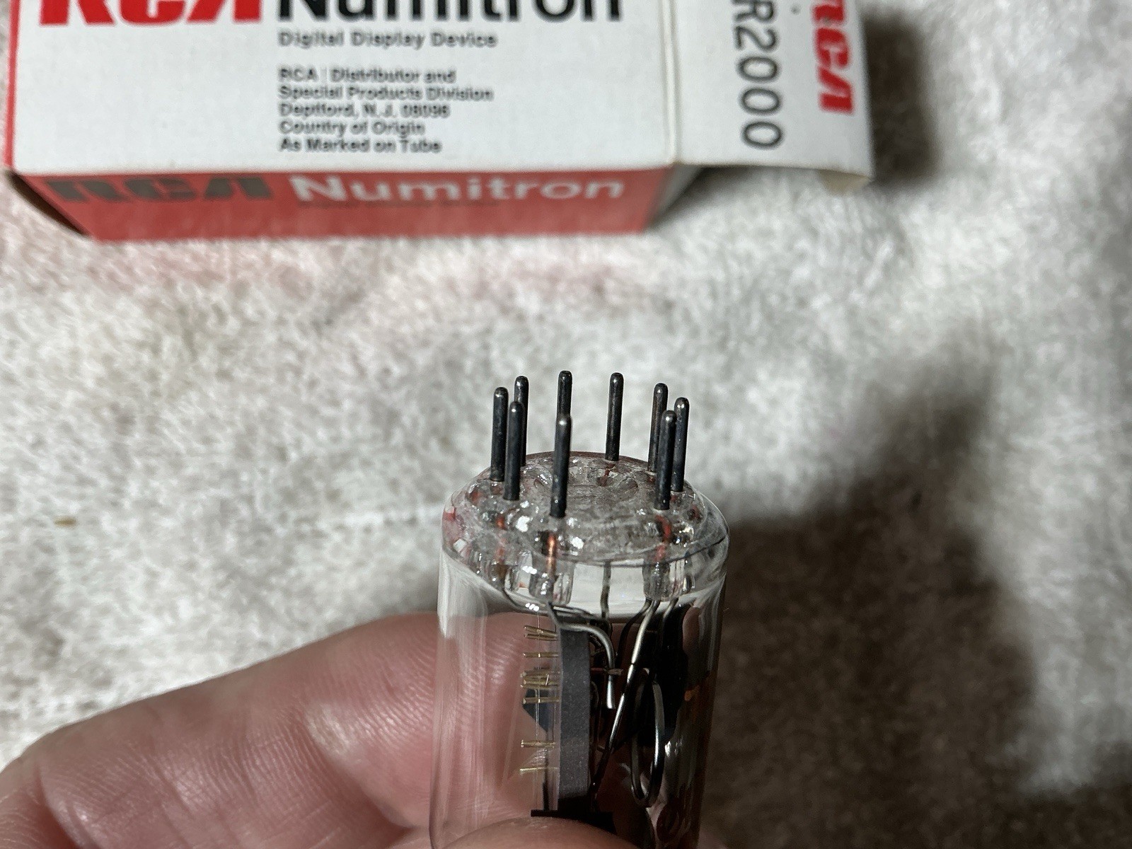 RCA NUMITRON DR2000 Indication NIXIE TUBE NEW IN BOX NOS VINTAGE RARE