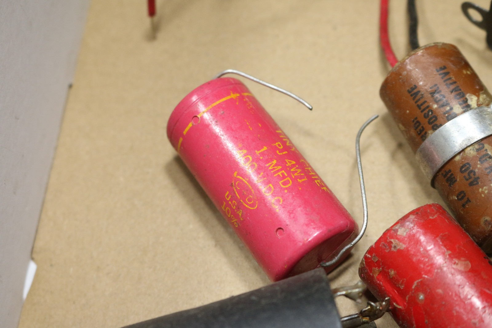 Lot of 9 Vintage Capacitors Can Astron Oil PIO Cornell Paper Aerovox For Parts