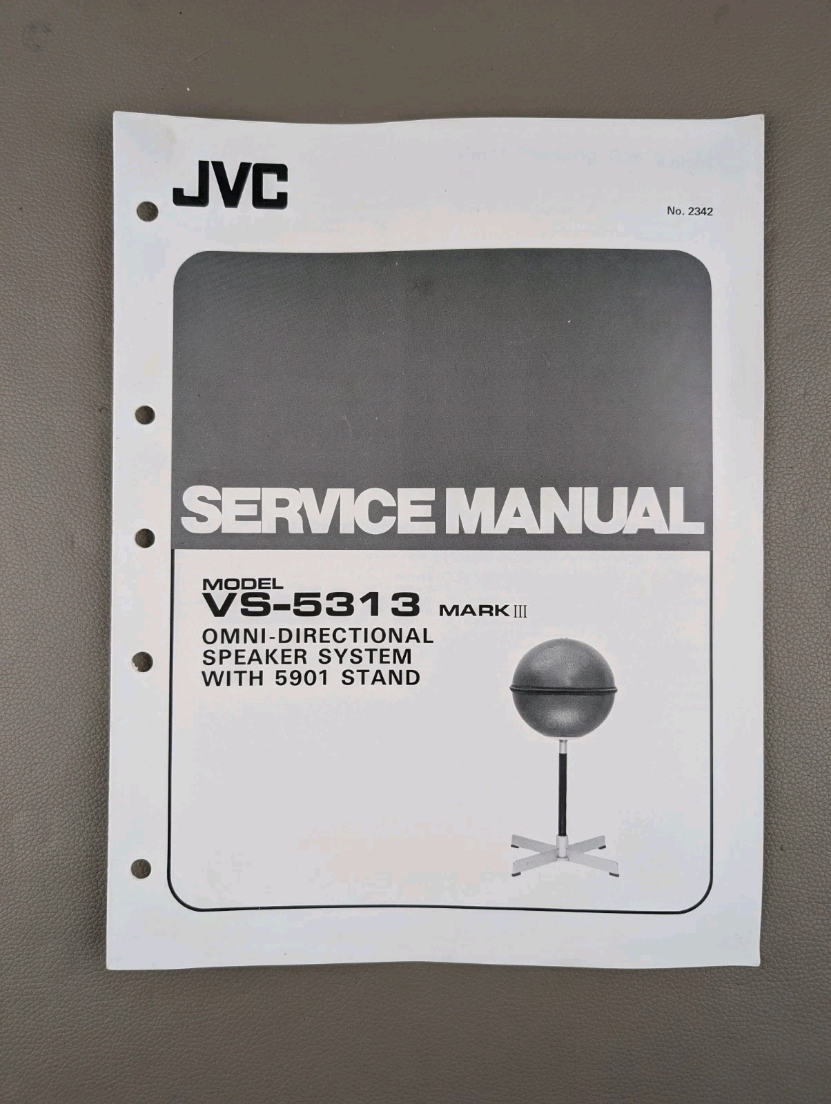 JVC Model VS-5313 Mark III Omni Directional Speaker System Service Manual D-2764
