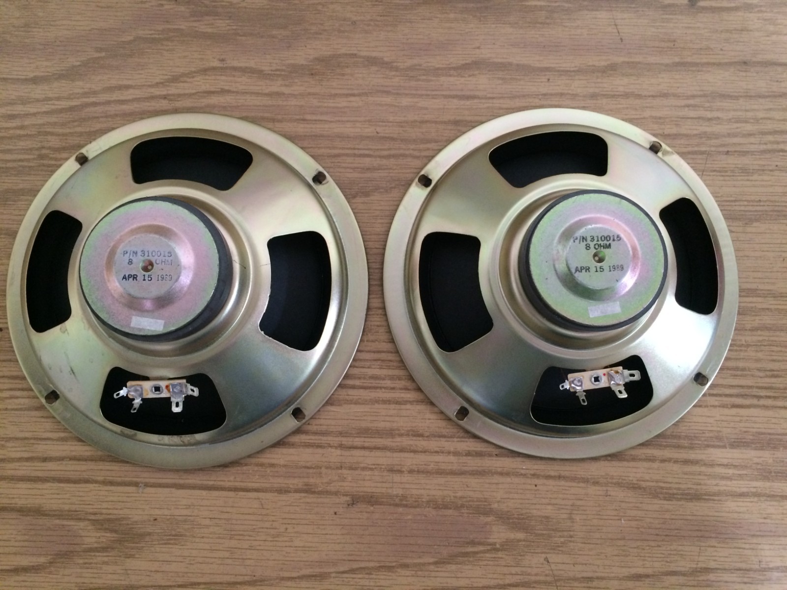 PAIR Unbranded 8″ OD 8Ω 50watt Sub Woofer Midrange Speaker 310015 NICE!