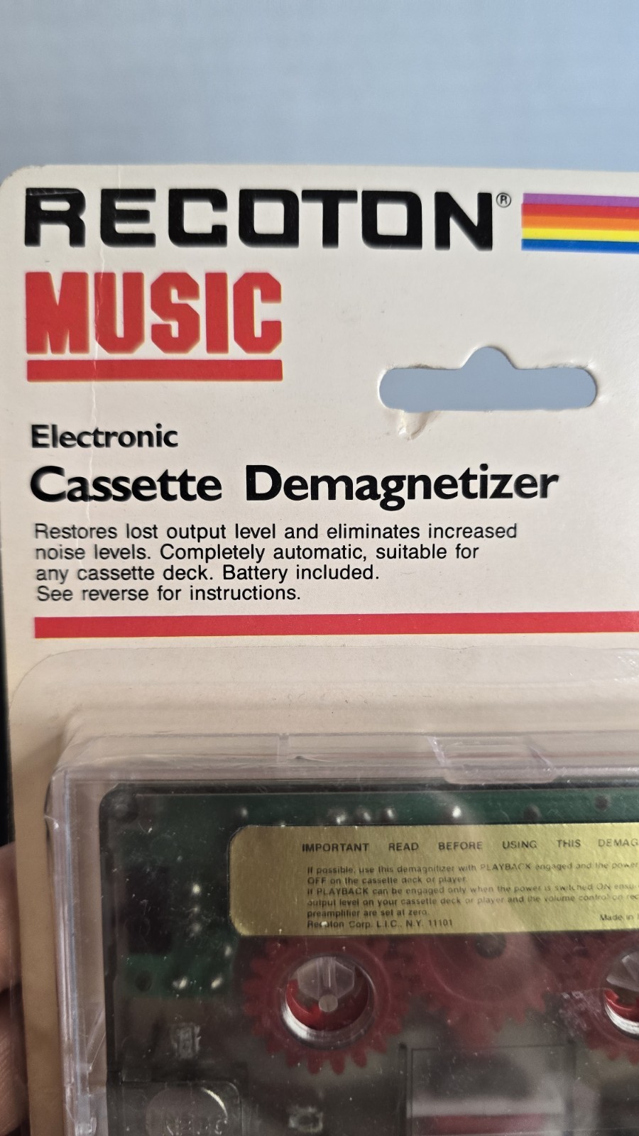 Vintage Recoton Music Electronic Cassette Demagnetizer