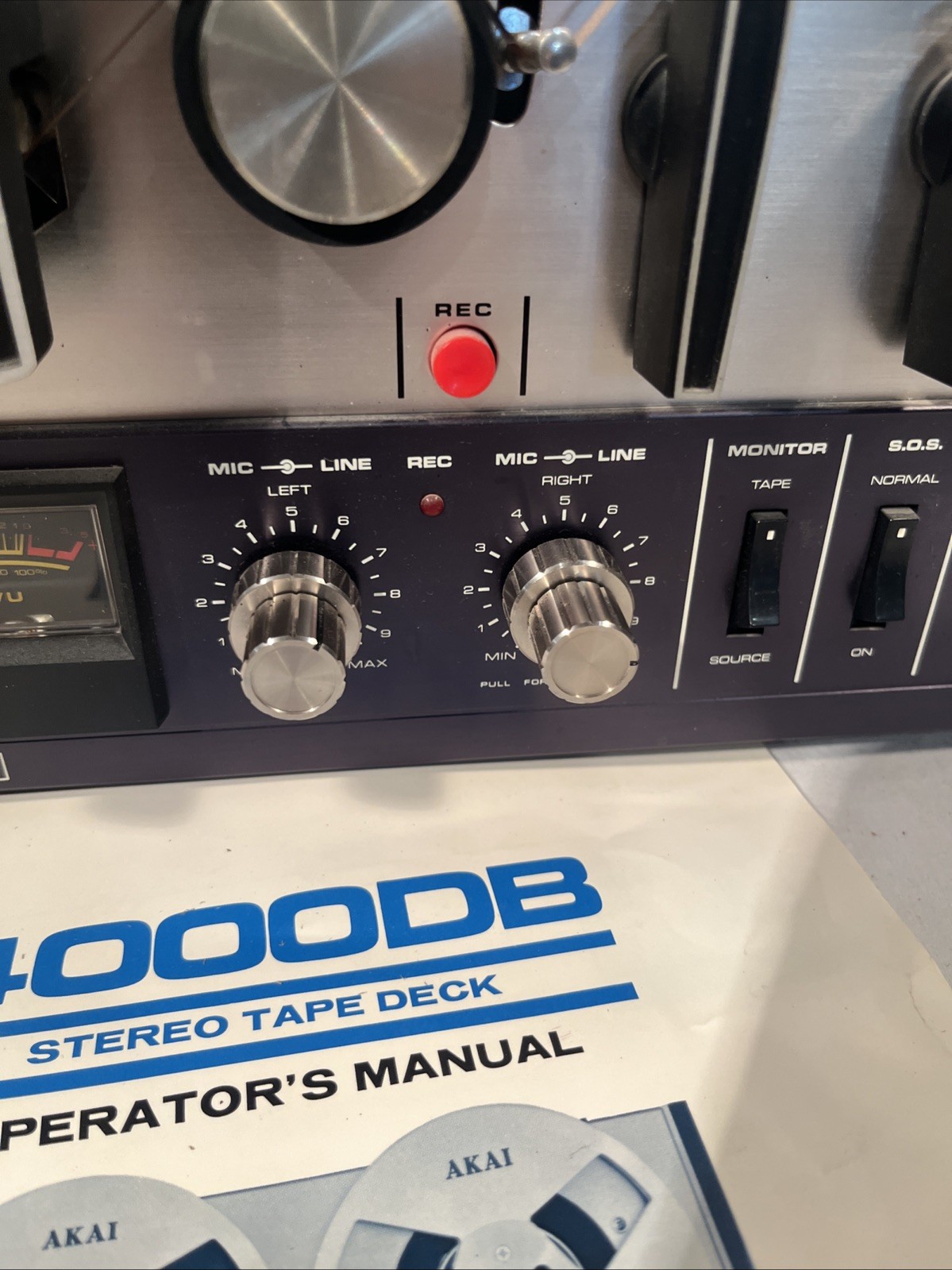 Akai GX-4000DB Reel-to-Reel Player With Manual Working Condition