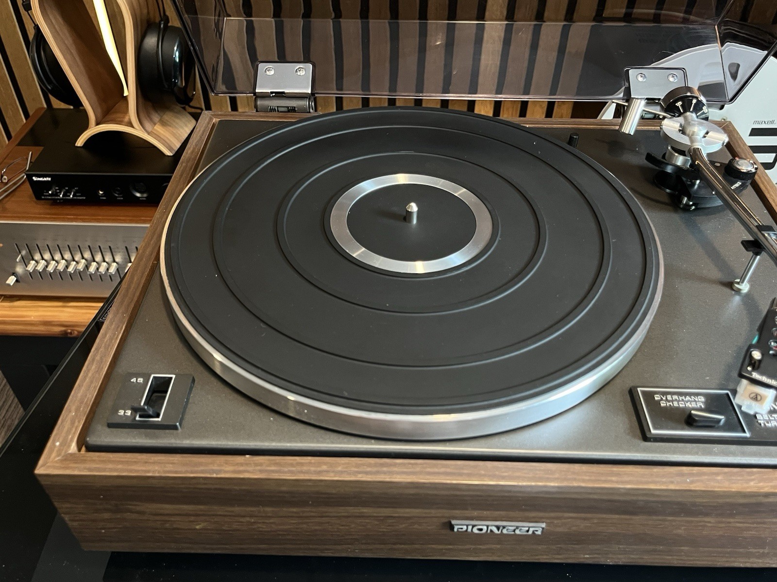 Vintage Pioneer PL-12D Turntable Freshly Serviced New Belt & AT Cartridge