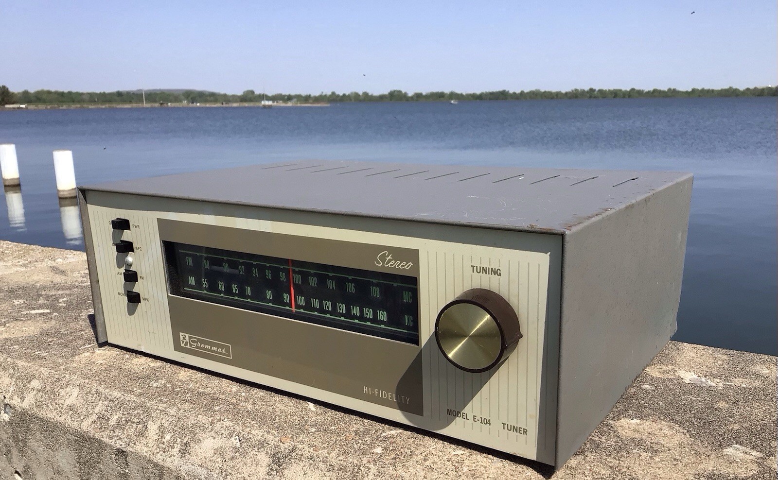 60s Grommes E104 Vacuum Tube Stereo Hi-Fidelity Tuner Estate Fresh …Tested .NR