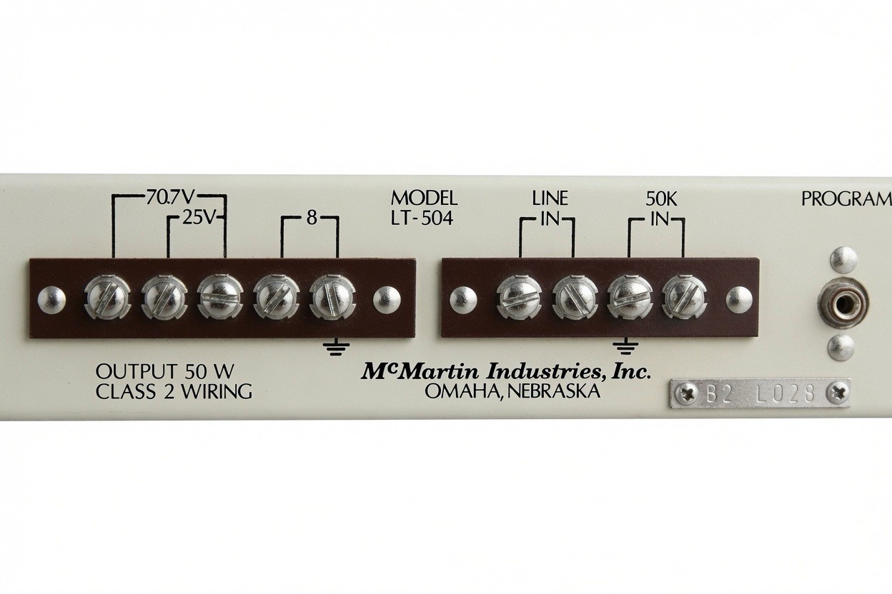 McMartin LT-504 Vtg. PA Power Amplifier USA Made- 4x TR-136A & 2x MP-102