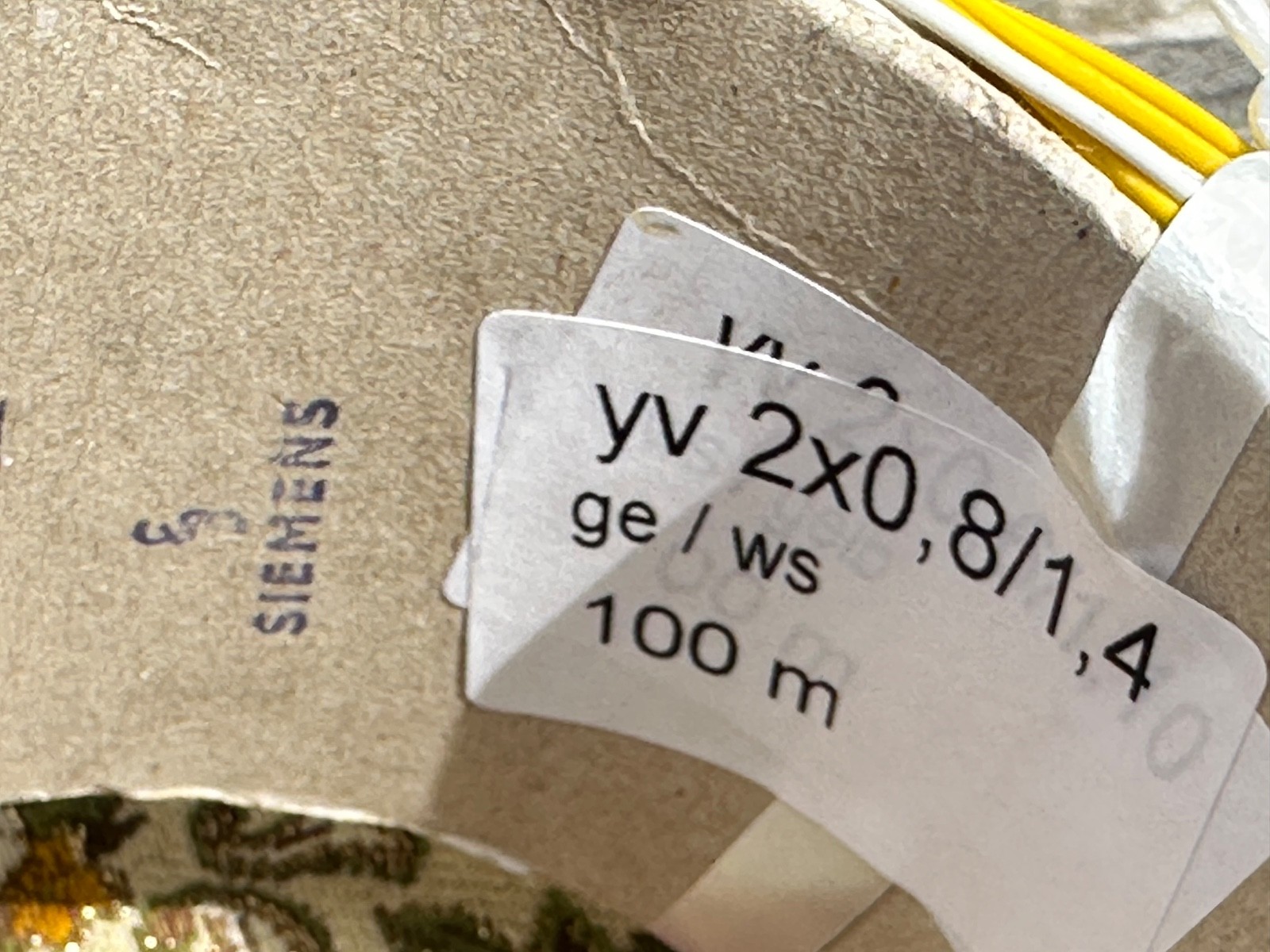 100 meter coil 2 x 0.8mm Siemens speaker wire amplifier cable vintage