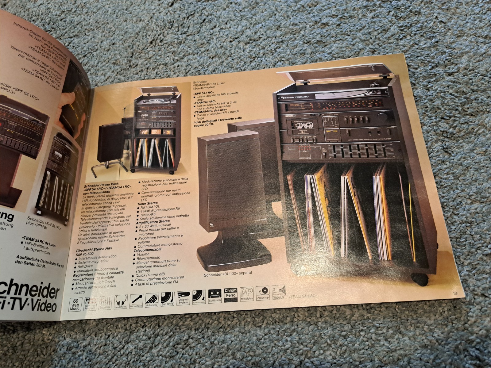 Vintage 1984/85 Schneider HiFi TV Video Electronics Catalog