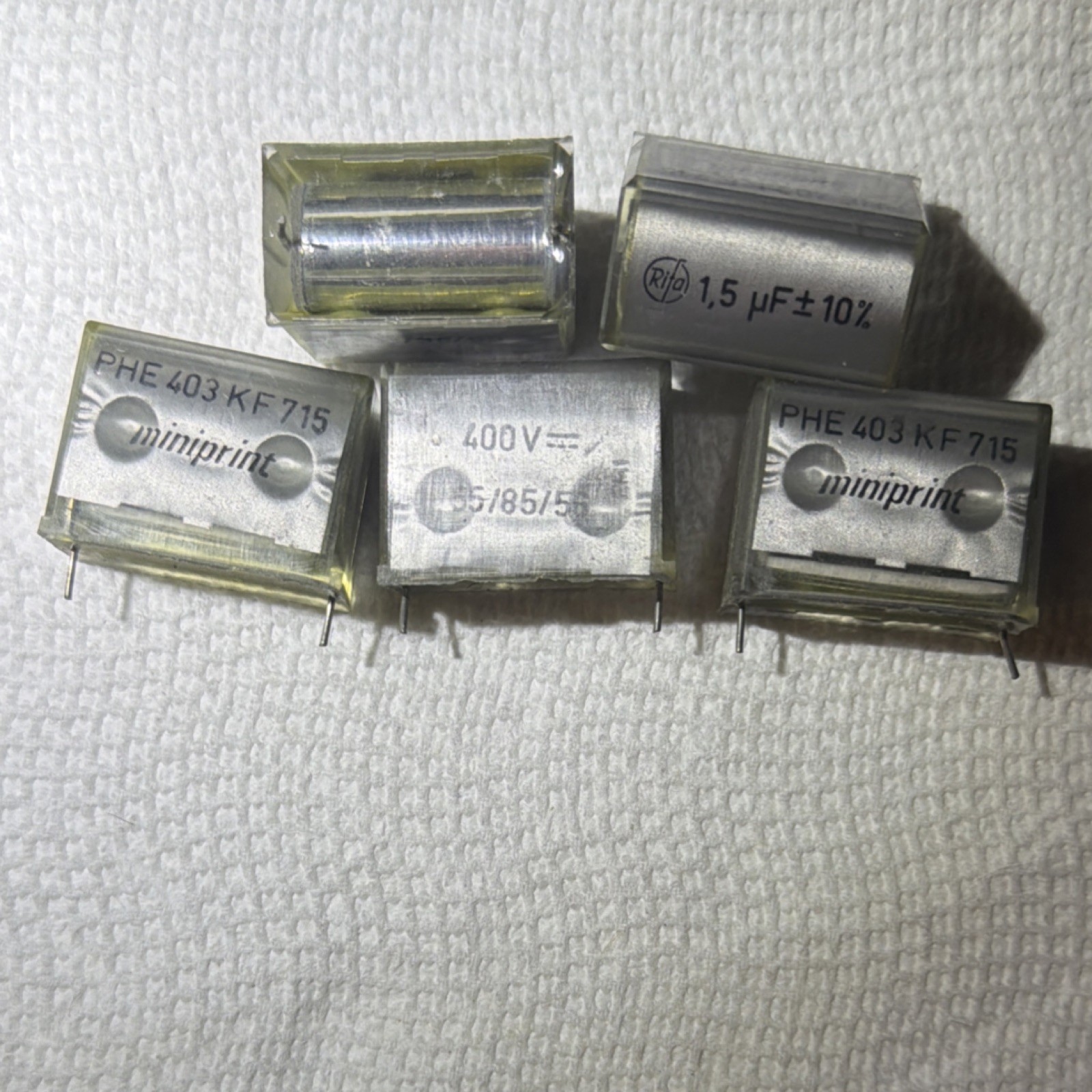 (100x) RIFA Film Box Capacitors PHE403KF715 1.5uF 400V