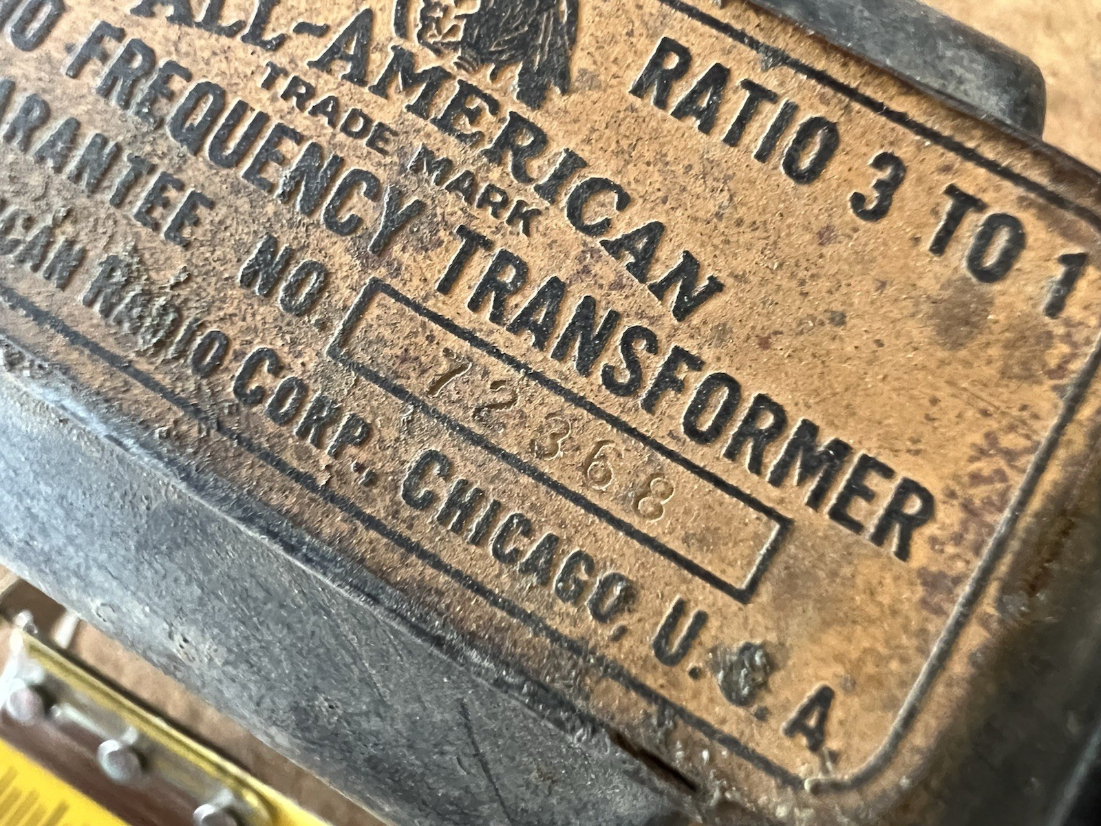 Pair of Antique All-American Audio Frequency Transformers Type R-14