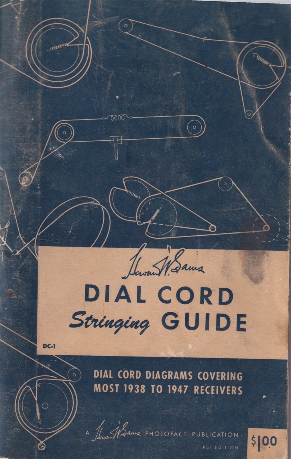 GENUINE ORIGINAL HOWARD W SAMS 1938-1947 DC-1 DIAL CORD STRINGING GUIDE