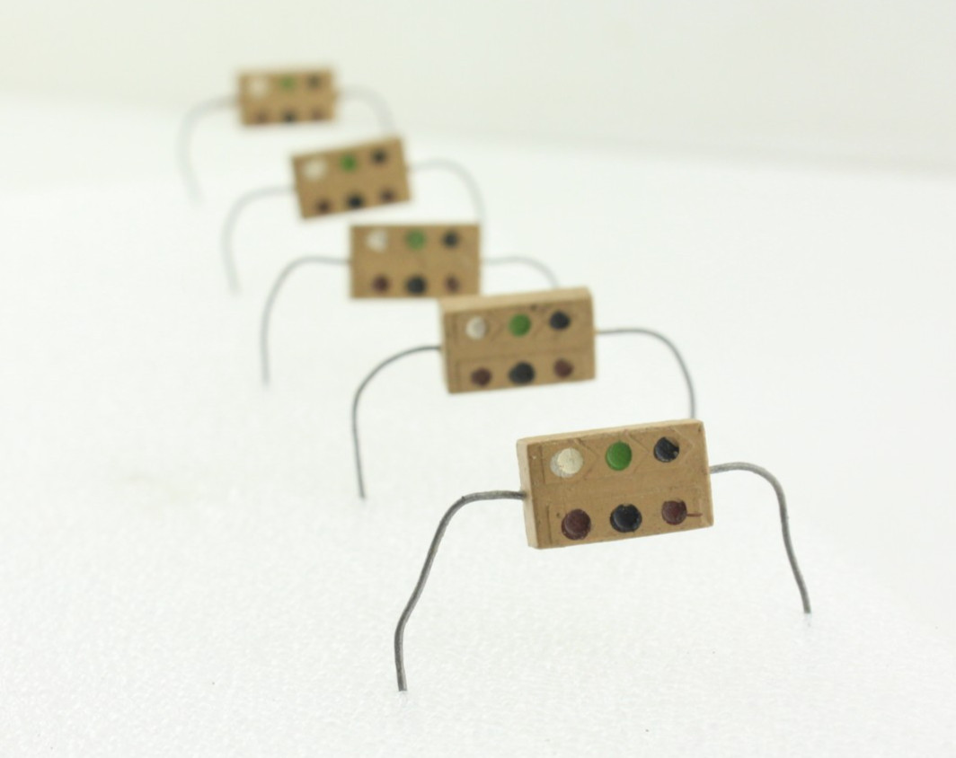 New Qty 5 Cornell Dubilier Type 5 Domino Mica Capacitors 500pF NOS Vintage USA