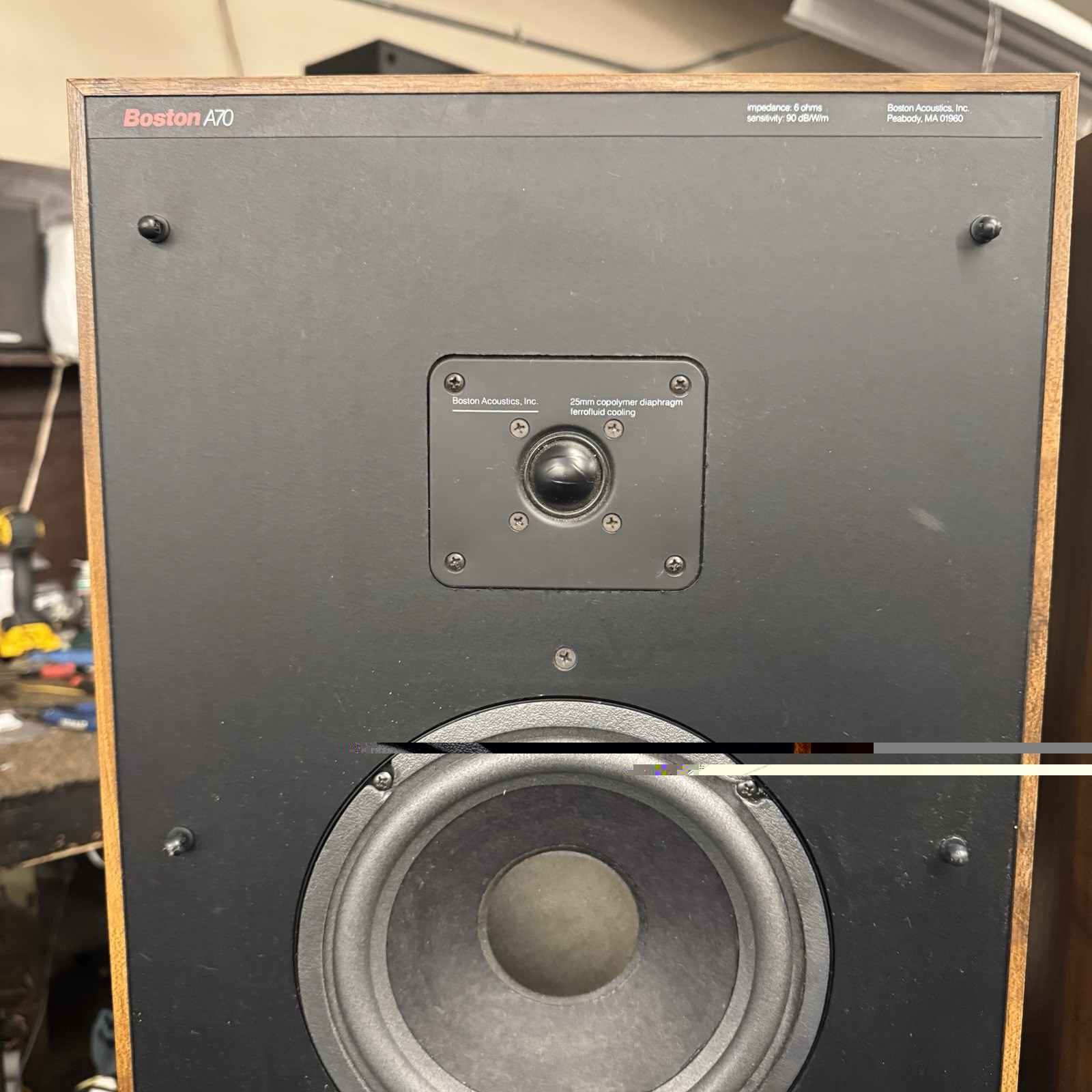 BOSTON A70 2-WAY, 2 DRIVER – 6 OHM, 100-WATT BOOKSHELF SPEAKERS – JUST REFOAMED