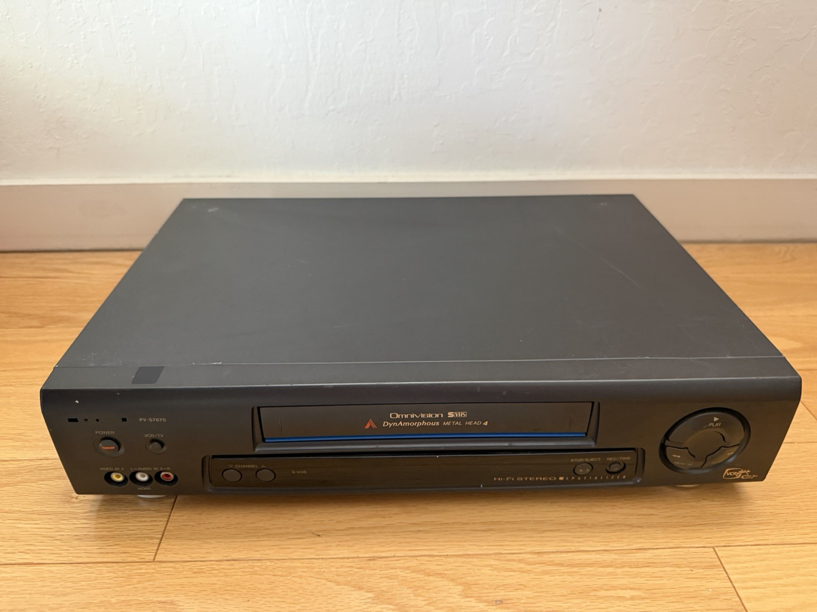 Tested Working Panasonic PV-S7670 S-VHS Player Recorder 4-Head Hi-Fi Blue Line