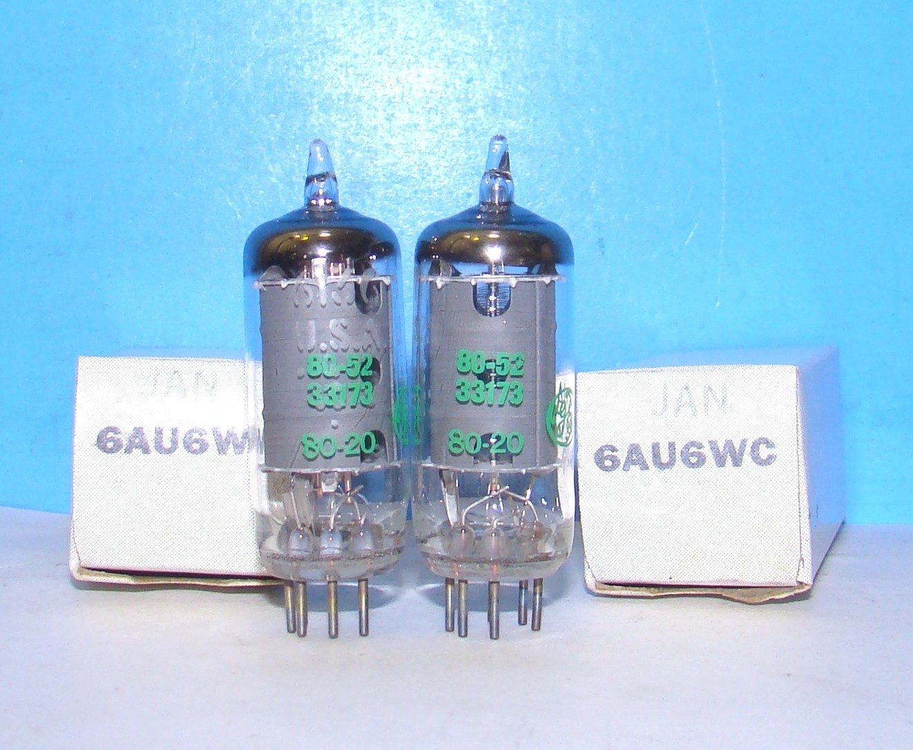 6AU6WC 6AU6A NOS GE radio audio amplifier vacuum tube 2 valves tested 6AU6 EF94