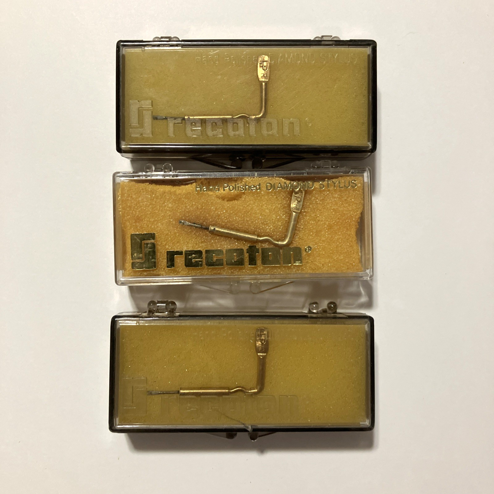 Lot of 3 Recoton 522-SD LP Diamond 78 RPM Sapphire Needles for Turntable