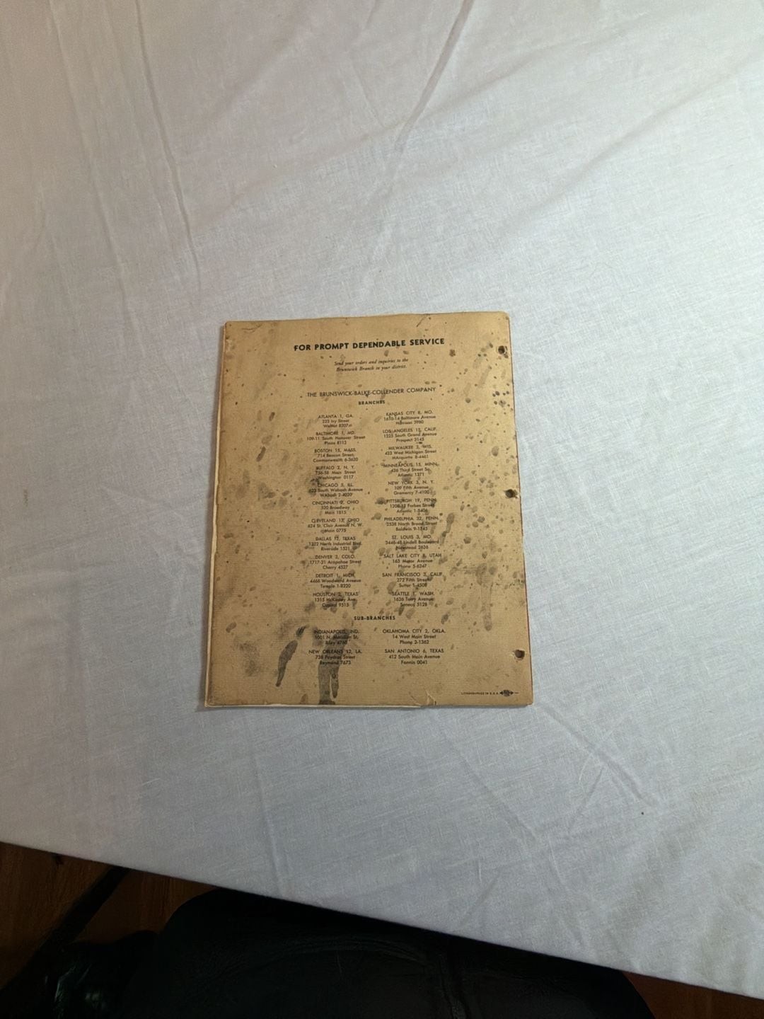 1950 Brunswick Unit Control Tel-E-Foul Model D-F Installation and Service Manual