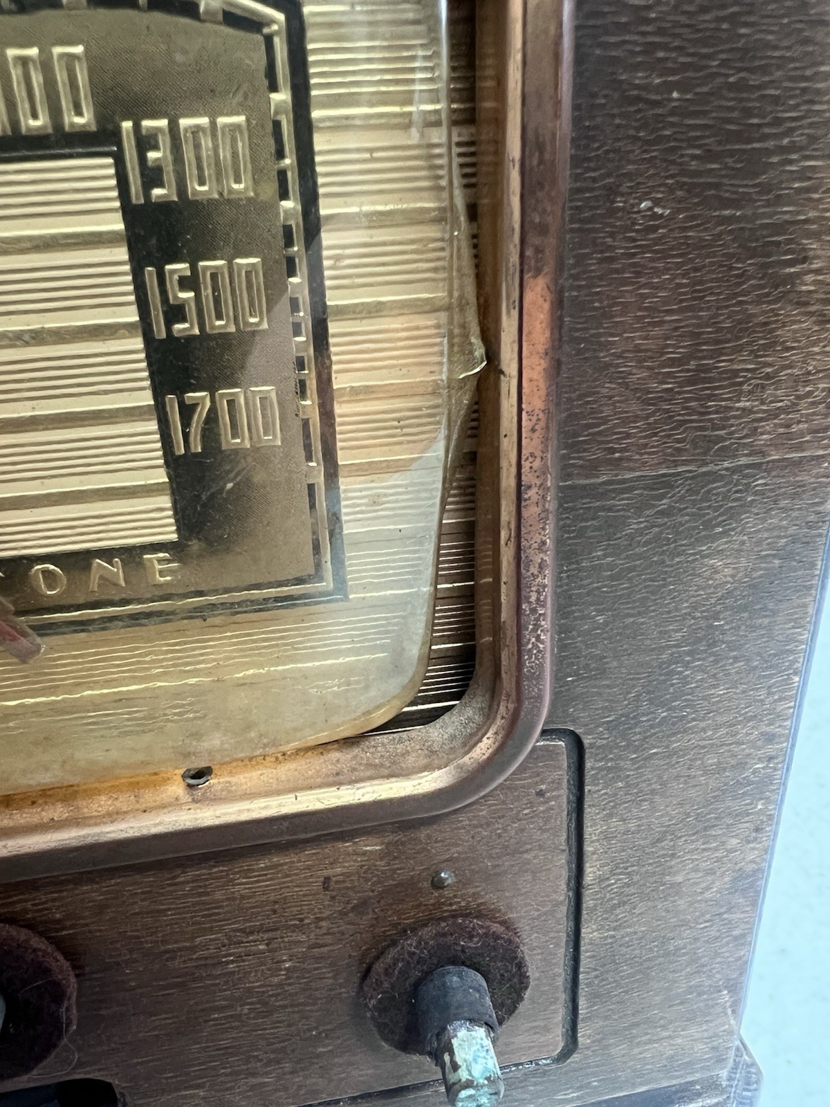 Vintage Silvertone Model 2451 Art Deco Wood Tube Radio Sears Untested AS-IS