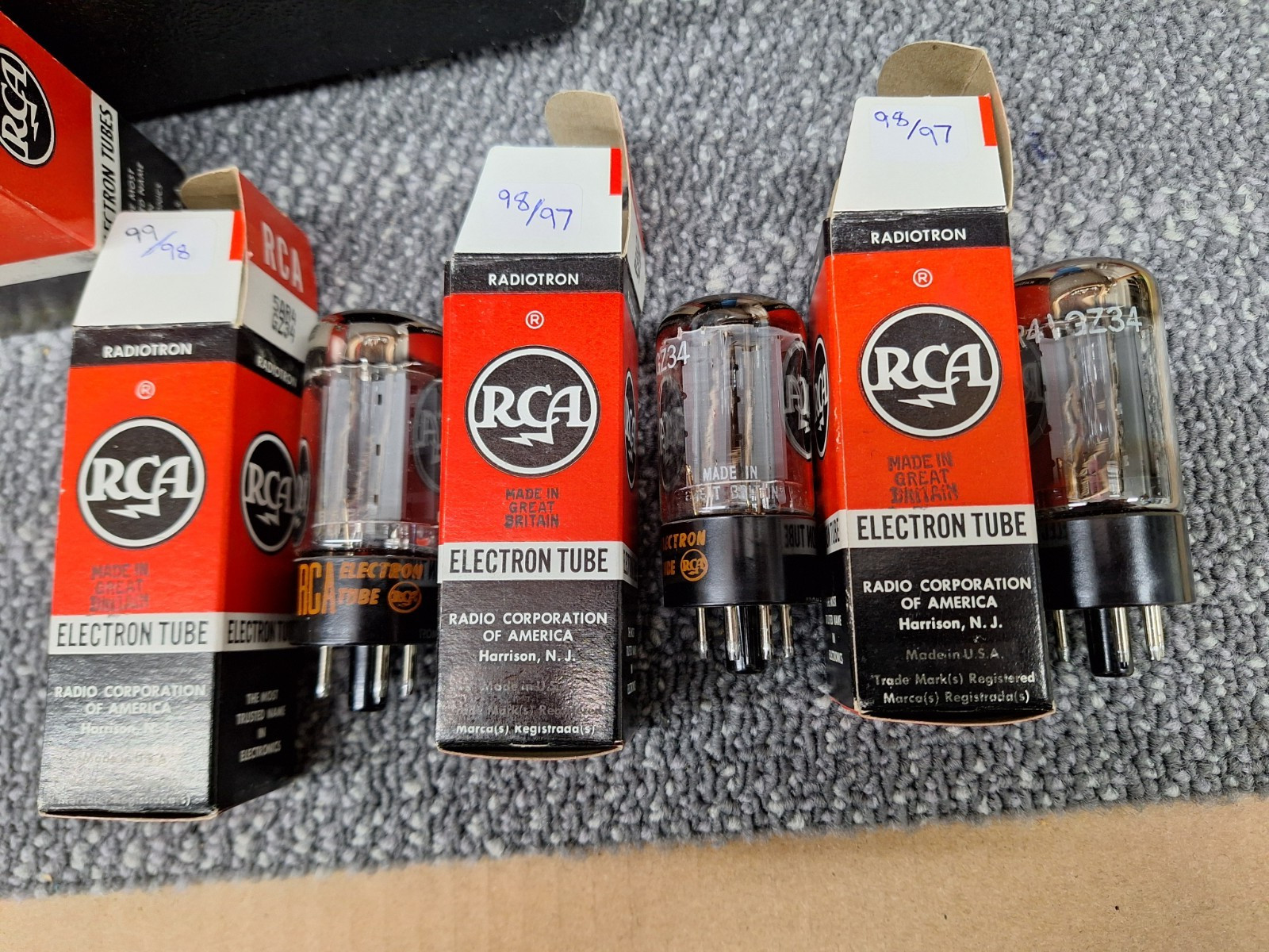 5AR4 GZ34 Vacuum Tube RCA NOS mullard great britain 4 notch