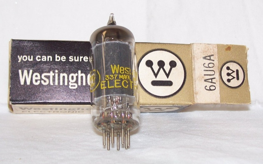 NOS Westinghouse 6AU6A radio tube in original box,tested strong!,6AU6