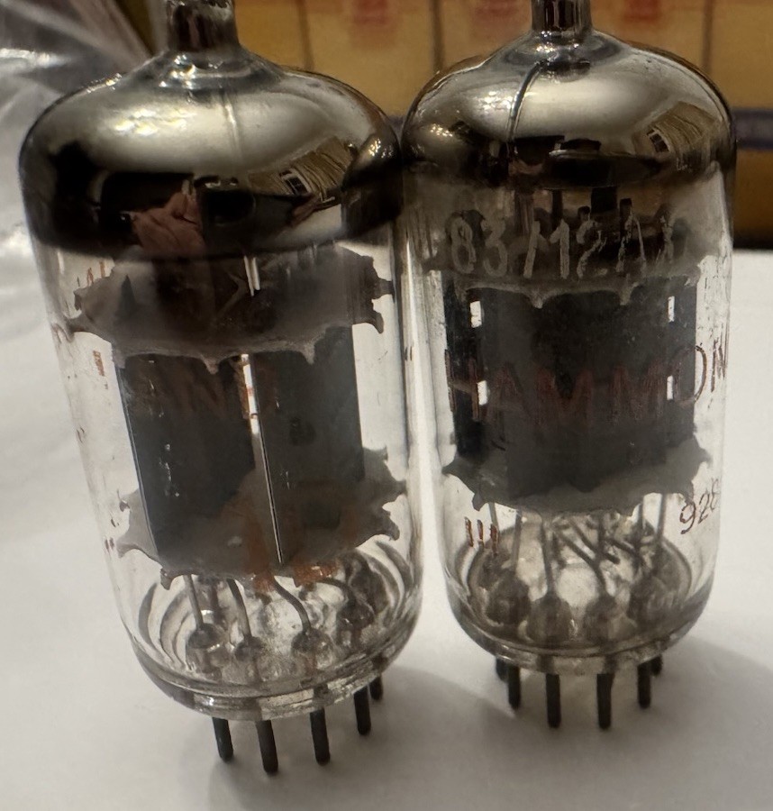 Matched Pair Amperex NOS ECC83 12AX7 Hammond Rare Grail Tone Heerlan