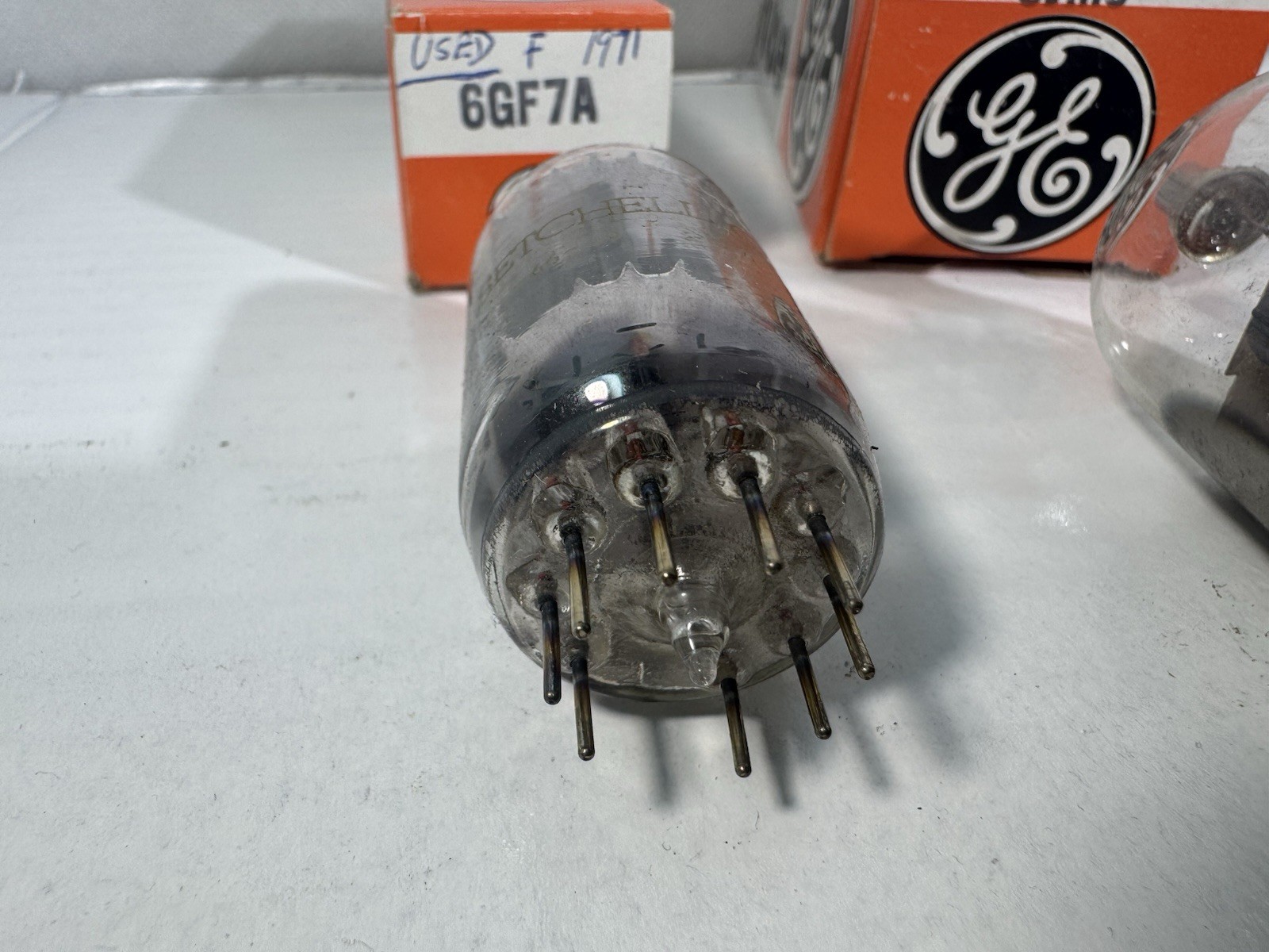 Lot Of 3 – 2 (6JM6) 1 (6GF7A) Compactron Vacuum Tubes Gray Plate Untested