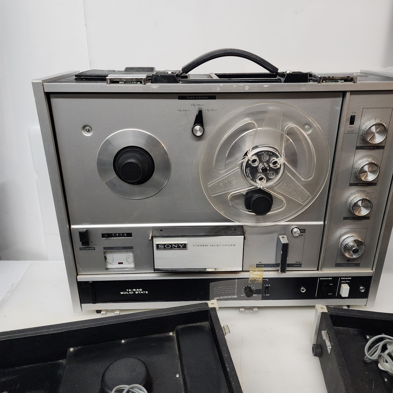 Sony TapeCorder TC-540 Reel to Reel Solid State Stereo Tape Recorder Player