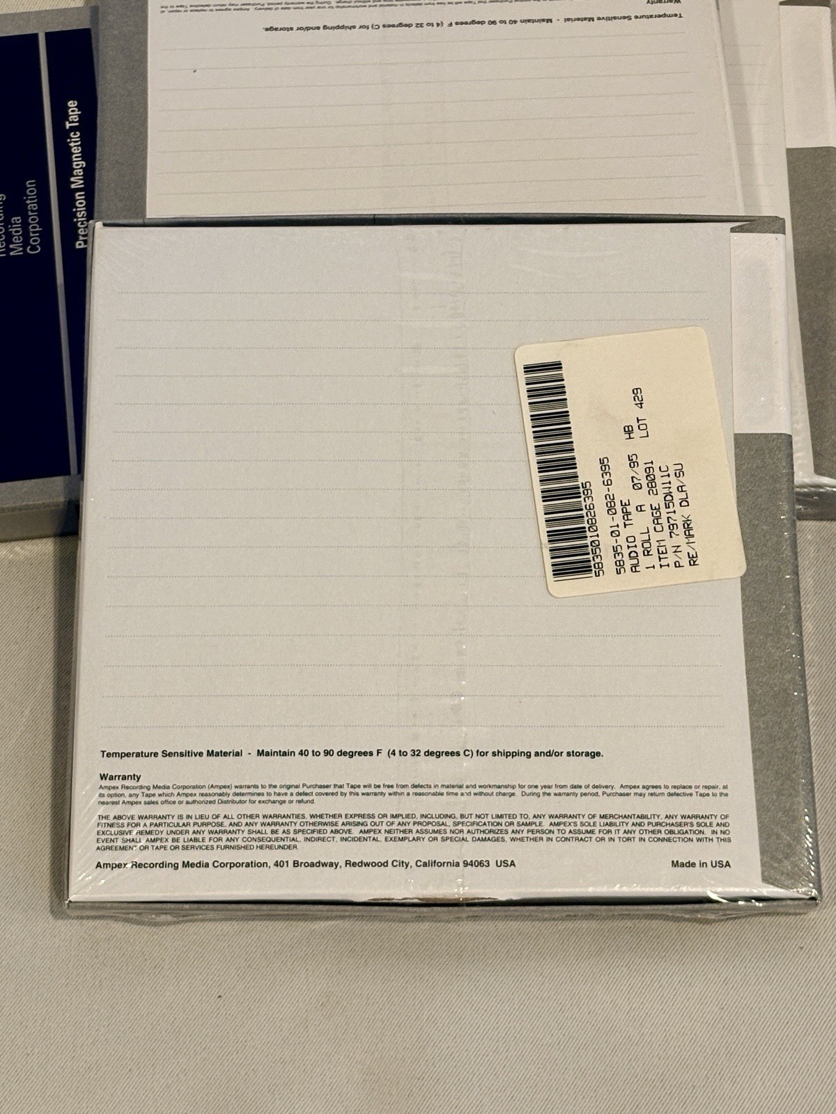 Ampex 737 Precision Magnetic Tape – Lot of 4 Professional Recording Media SEALED