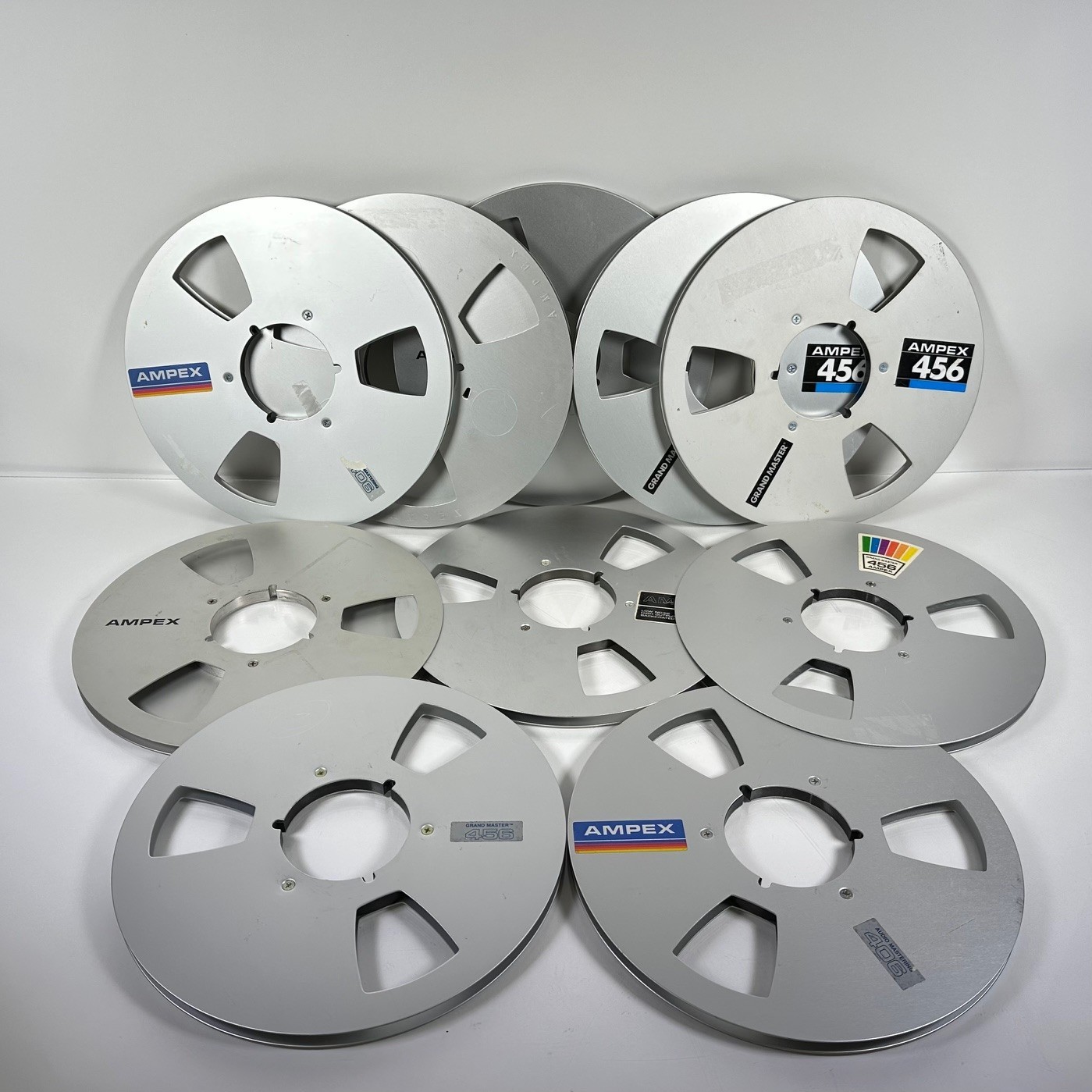 (Lot of 10) Ampex Metal Tape Reel 10.5″ x 1/4″ Take Up